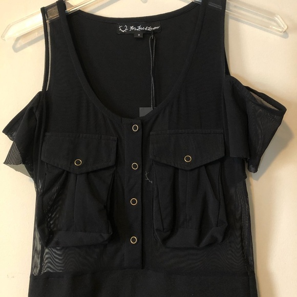 For Love and Lemons | NWT Sheer Black Dress Size S - Picture 6 of 8